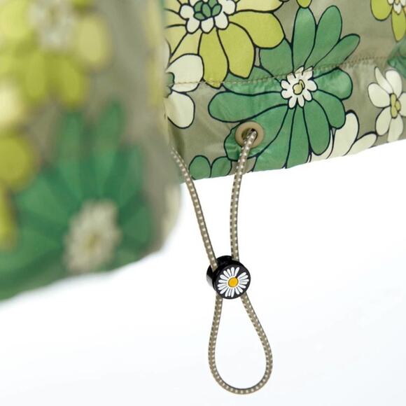 Zara Green Floral Puffer Hooded Jacket Size Medium/Large - Picture 7 of 12